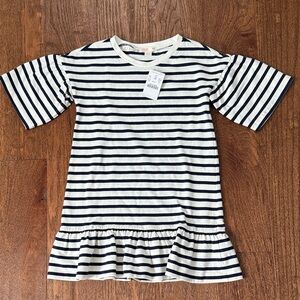 NWT Crewcuts Navy and White Striped Drop Waist Dress
